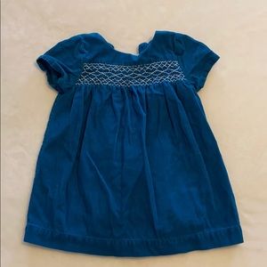 Baby Boden turquoise smocked dress